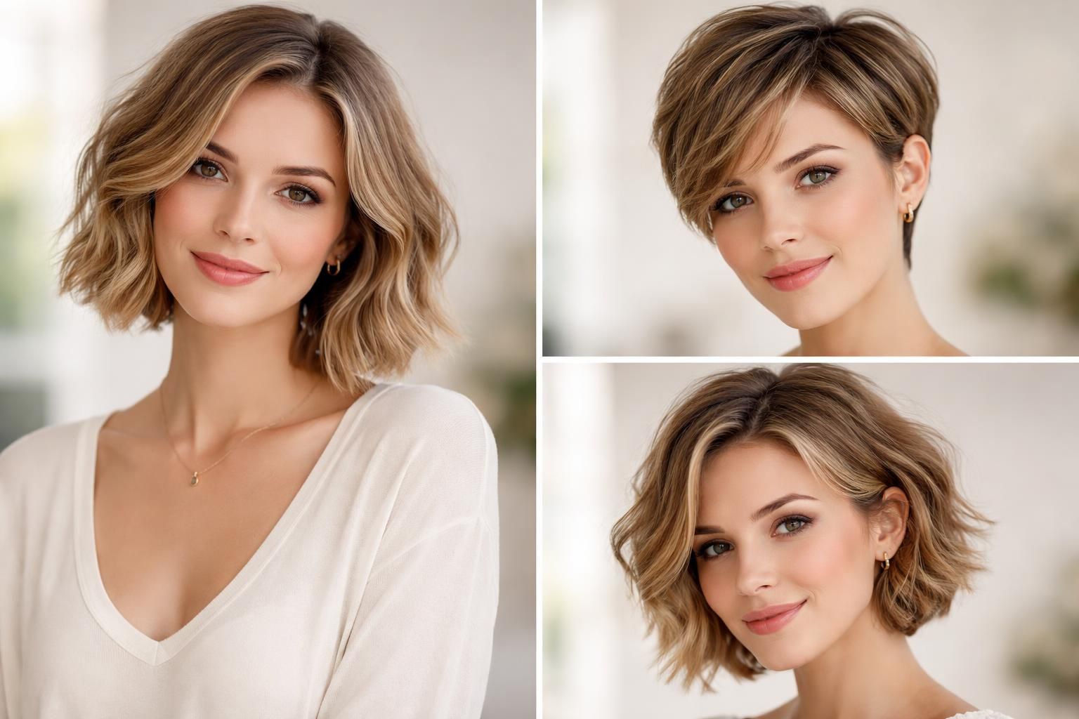 découvrez des coiffures femme courte tendances et faciles à coiffer. inspirez-vous de nos styles simples pour un look chic au quotidien.