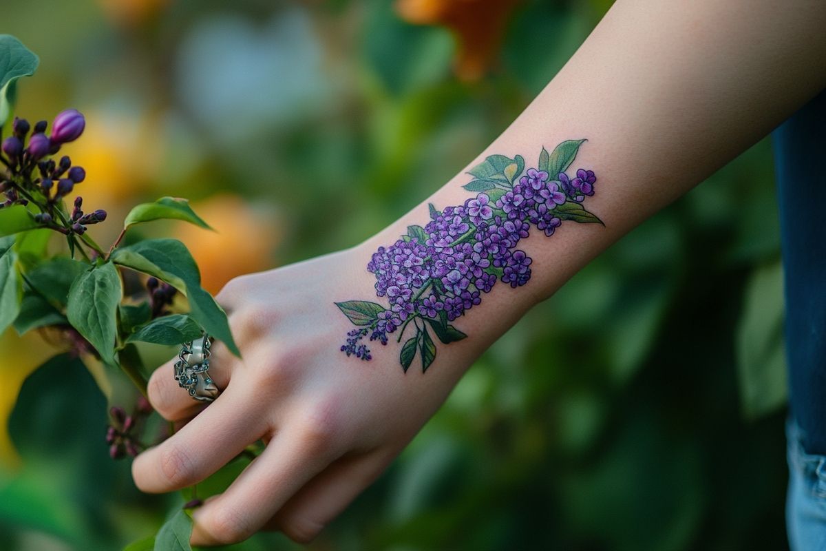 Découvrez le tatouage Lilas : signification et histoire de cette fleur délicate