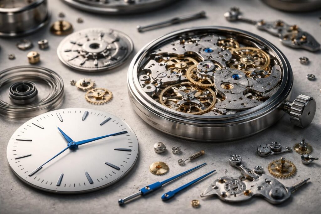 découvrez une exploration détaillée des différentes pièces et parties d'une montre, pour mieux comprendre son fonctionnement et son mécanisme.