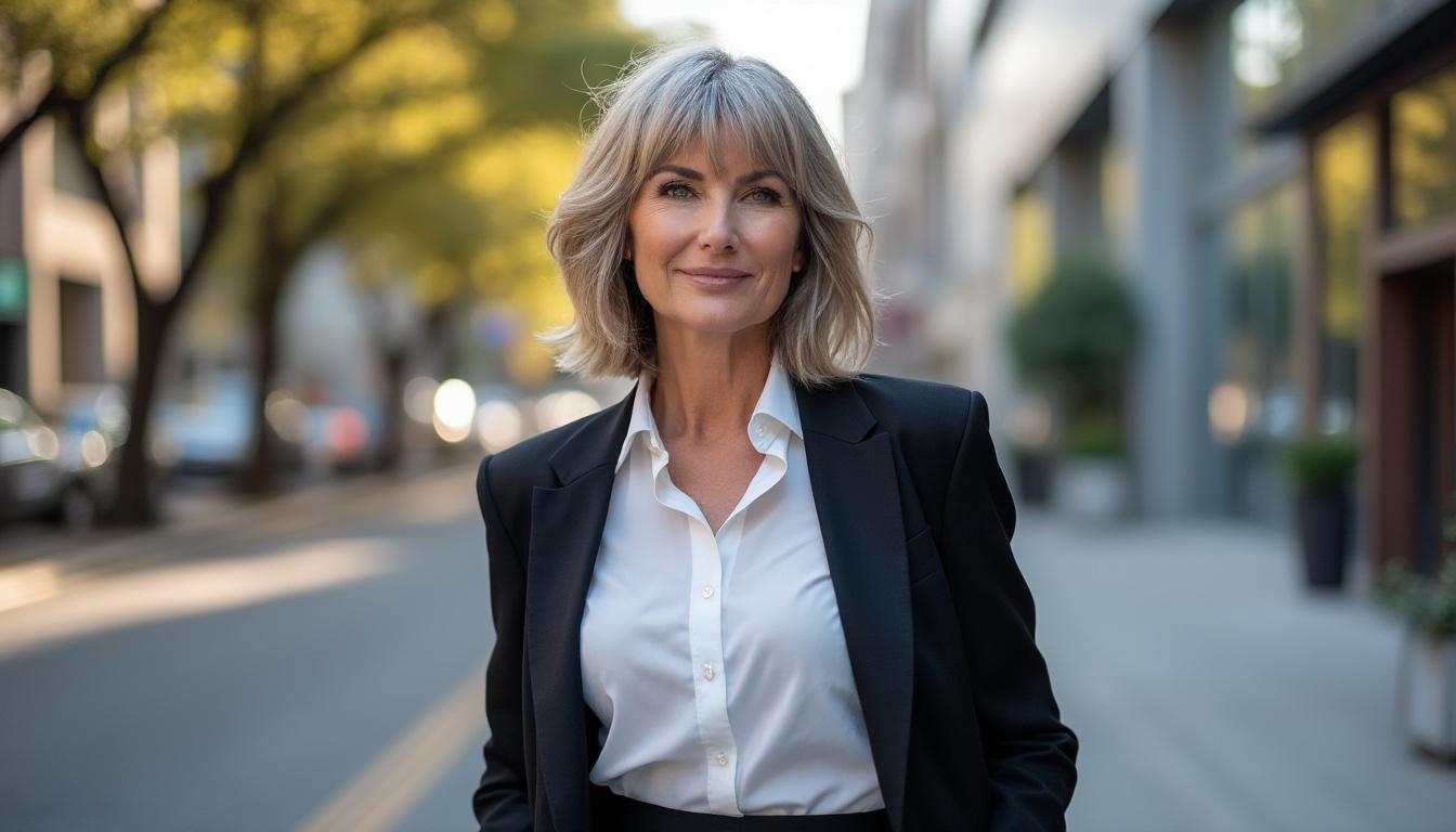 découvrez la tendance coiffure incontournable pour les femmes de 60 ans : la coupe mi-long dégradé effilé avec frange. cette hairstyle moderne et élégante met en valeur votre visage tout en ajoutant du volume et du mouvement à vos cheveux. adoptez ce style chic pour afficher une allure dynamique et rajeunie !